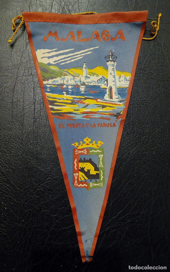 Sammlung von Wimpeln: BANDER&Iacute;N DE M&Aacute;LAGA - EL PUERTO Y LA FAROLA - DE TELA