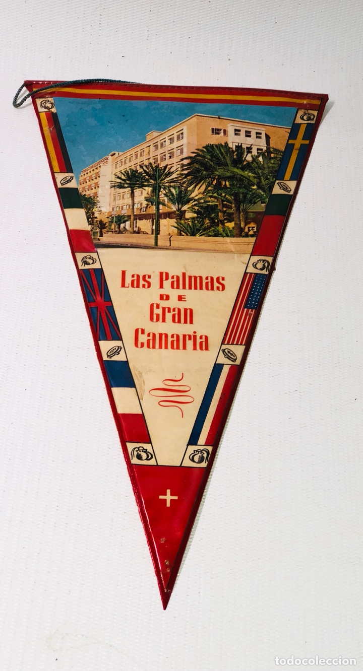 Sammlung von Wimpeln: ANTIGUO BANDERIN DE LAS PALMAS DE GRAN CANARIA &middot;&middot; A&Ntilde;OS 70 - 80 &middot;&middot;TAL COMO SE VE
