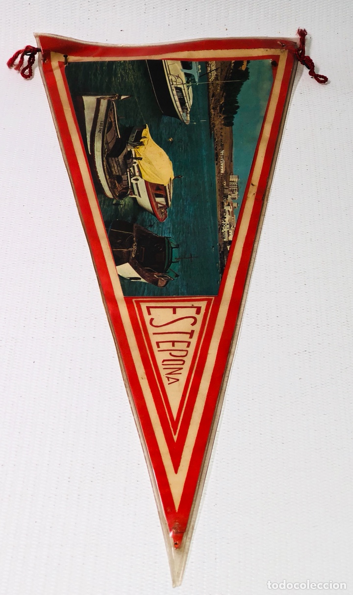 Sammlung von Wimpeln: ANTIGUO BANDERIN DE ESTEPONA &middot; MALAGA &middot;&middot; A&Ntilde;OS 70 - 80 &middot;&middot;TAL COMO SE VE