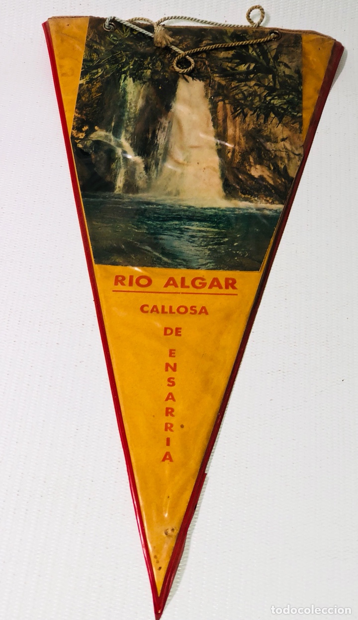 Sammlung von Wimpeln: ANTIGUO BANDERIN DE RIO ALGAR &middot; CALLOSA DE ENSARRIA &middot;&middot; A&Ntilde;OS 70 - 80 &middot;&middot;TAL COMO SE VE