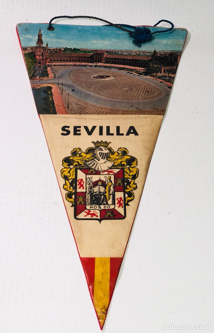 Sammlung von Wimpeln: ANTIGUO BANDERIN DE SEVILLA &middot;&middot; A&Ntilde;OS 70 - 80 &middot;&middot;TAL COMO SE VE