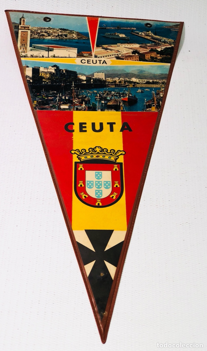 Sammlung von Wimpeln: ANTIGUO BANDERIN DE CEUTA &middot;&middot; A&Ntilde;OS 70 - 80 &middot;&middot;TAL COMO SE VE