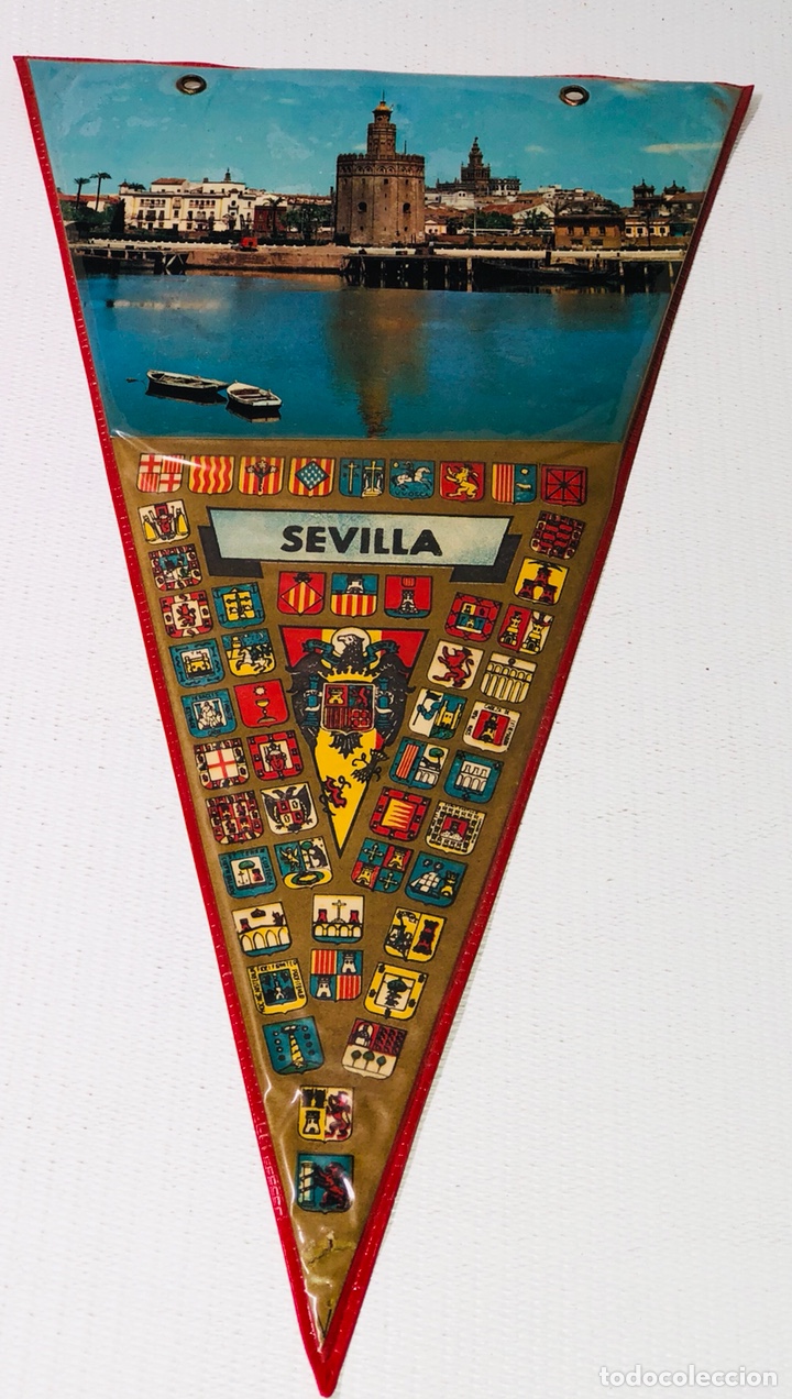 Sammlung von Wimpeln: ANTIGUO BANDERIN DE SEVILLA &middot;&middot; A&Ntilde;OS 70 - 80 &middot;&middot;TAL COMO SE VE