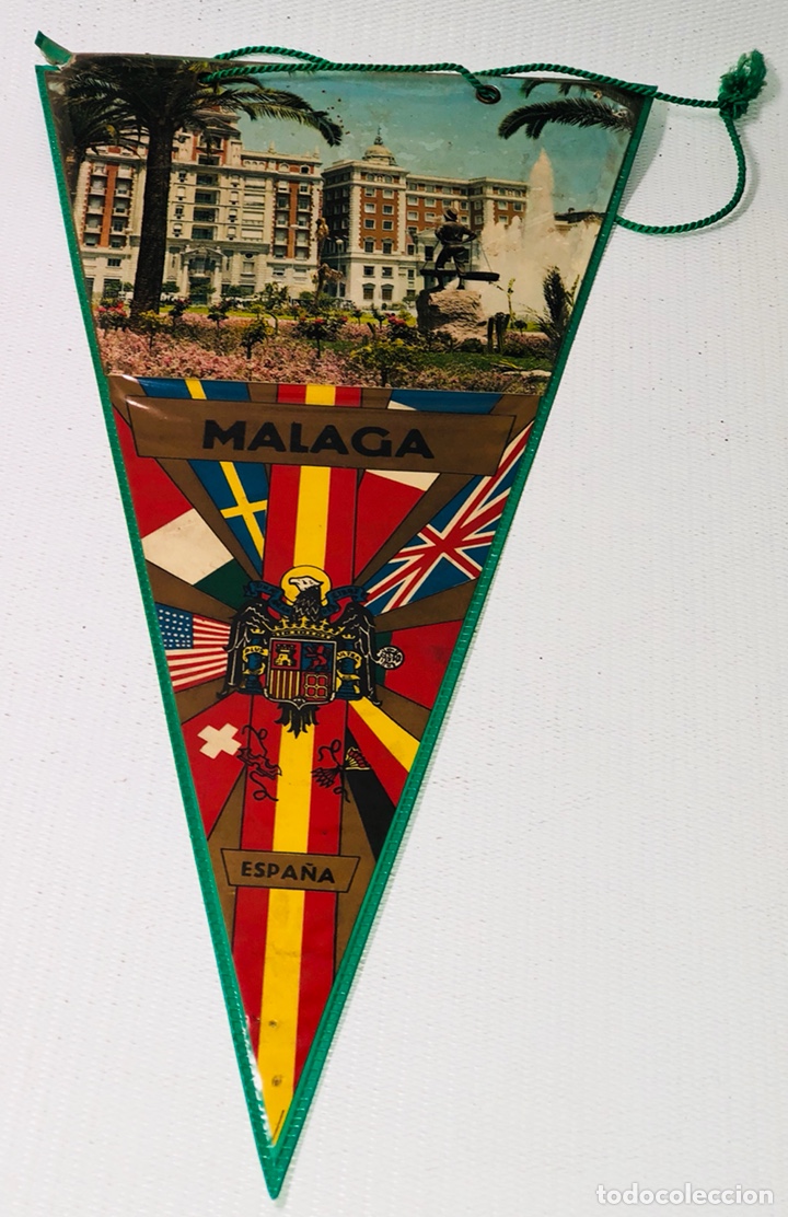 Sammlung von Wimpeln: ANTIGUO BANDERIN DE MALAGA &middot;&middot; A&Ntilde;OS 70 - 80 &middot;&middot;TAL COMO SE VE