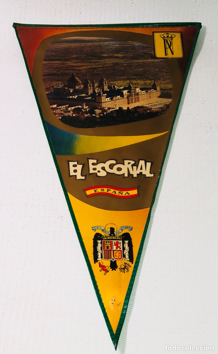 Sammlung von Wimpeln: ANTIGUO BANDERIN DE EL ESCORIAL &middot;&middot; A&Ntilde;OS 70 - 80 &middot;&middot;TAL COMO SE VE