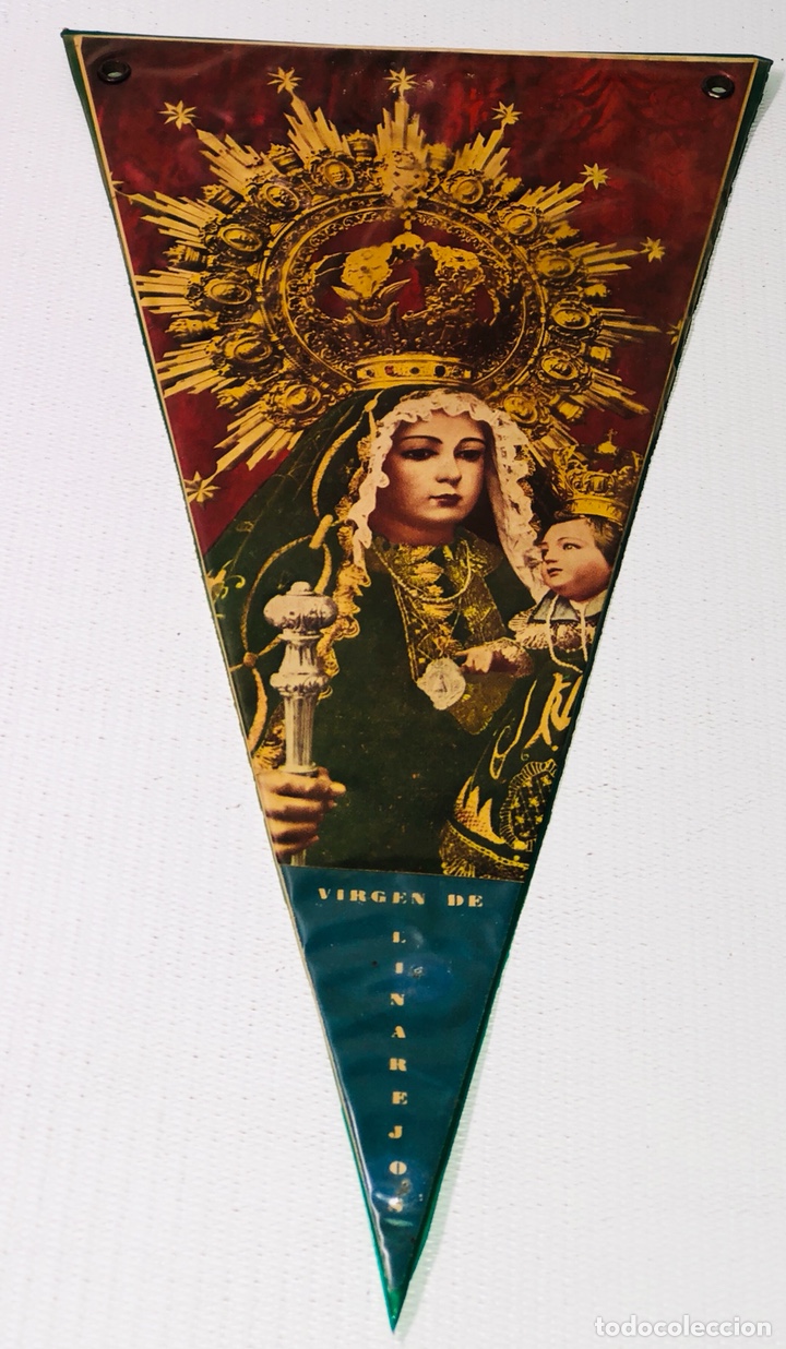 Sammlung von Wimpeln: ANTIGUO BANDERIN DE VIRGEN DE LINAREJOS &middot;&middot; A&Ntilde;OS 70 - 80 &middot;&middot;TAL COMO SE VE