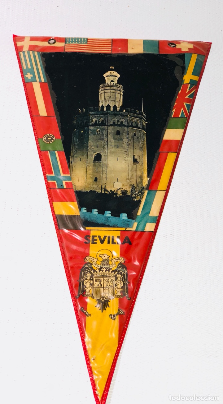 Sammlung von Wimpeln: ANTIGUO BANDERIN DE SEVILLA &middot;&middot; A&Ntilde;OS 70 - 80 &middot;&middot;TAL COMO SE VE