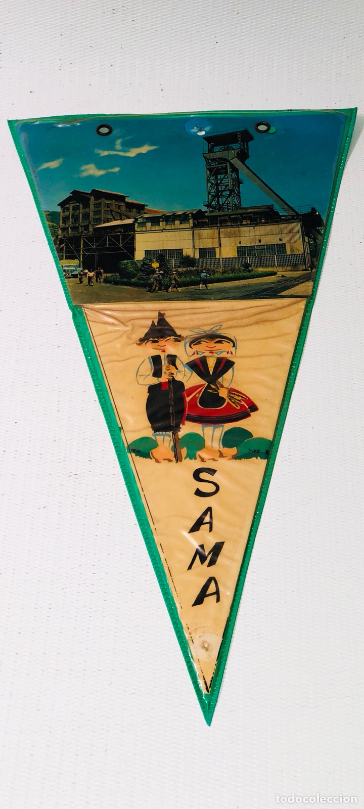 Sammlung von Wimpeln: ANTIGUO BANDERIN DE SAMA &middot; ASTURIAS &middot;&middot; A&Ntilde;OS 70 - 80 &middot;&middot;TAL COMO SE VE