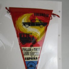 Banderines de colección: BANDERIN PRIMERA FALLA DEL TAXI GRAN TURISMO DE ESPAÑA - FALLAS VALENCIA 1966