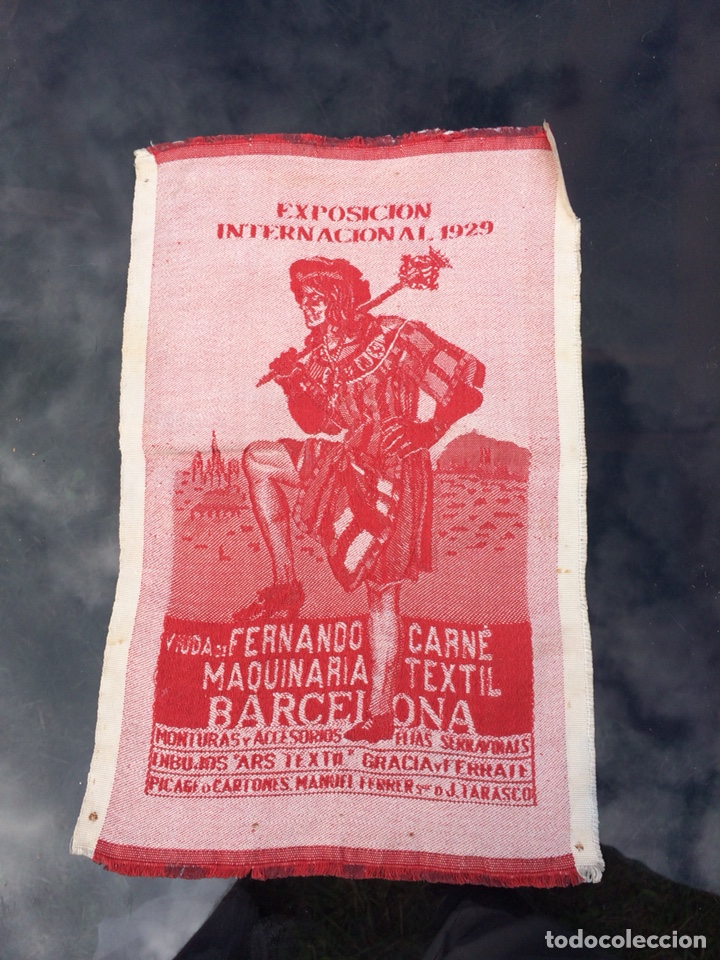 Sammlung von Wimpeln: Jacquard Carne. Exposicion Imternacional 1929 Barcelona