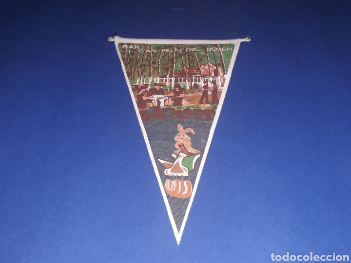 Bandierine di collezione: Bander&iacute;n tela, Bar Can Feliu del Bosch, Mollet, Cra. de Ribas km. 19,150, A&ntilde;os 50-60.