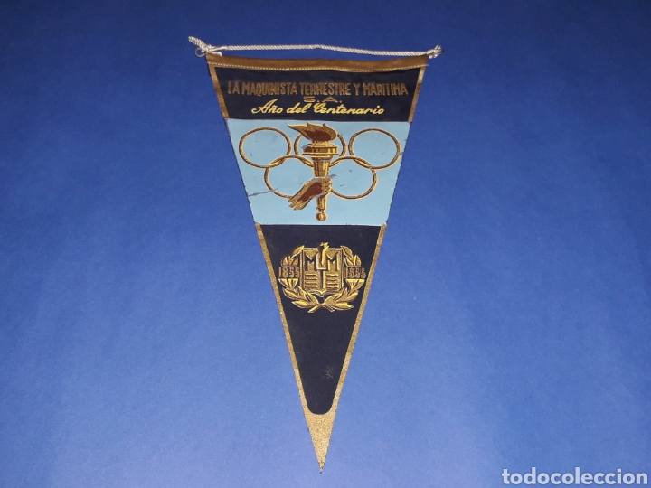 Collection pennants: Bander&iacute;n tela, La Maquinista Terrestre y Mar&iacute;tima S.A. A&ntilde;o del Centenario, 1855-1955..