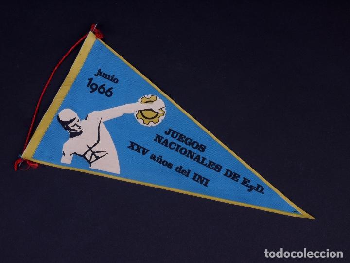 Galhardetes de cole&ccedil;&atilde;o: JUEGOS NACIONALES DE E. Y D. XXV A&Ntilde;OS DEL INI, 1966