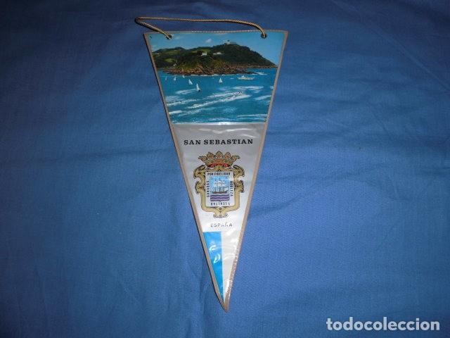 Galhardetes de cole&ccedil;&atilde;o: BANDERIN: SAN SEBASTIAN - A&Ntilde;OS 60 - 70. ORIGINAL.