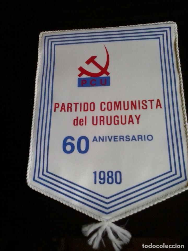Galhardetes de cole&ccedil;&atilde;o: BANDERIN POLITICO PARTIDO COMUNISTA DEL URUGUAY 1980