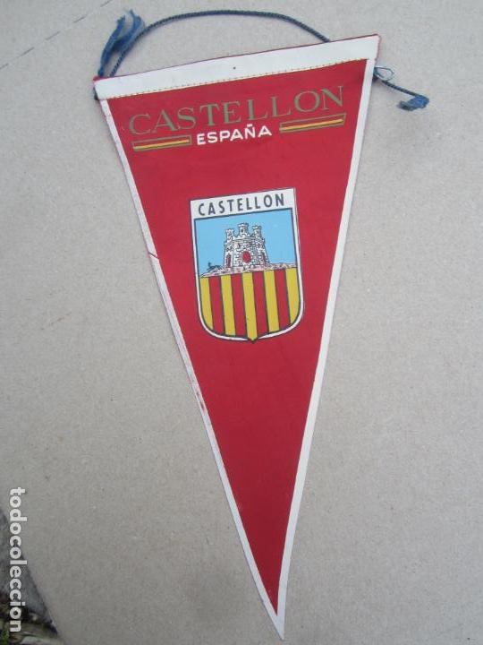 Collection pennants: banderin de tela , castellon , espa&ntilde;a , a&ntilde;os 60