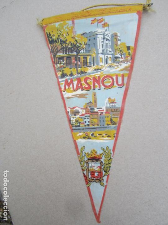Collection pennants: banderin de tela , masnou , barcelona , a&ntilde;os 60