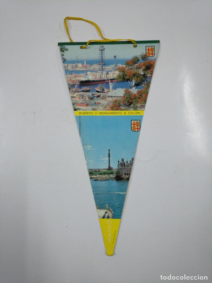 Fanions de collection: BANDERIN PUERTO Y MONUMENTO A COLON. CARABELA SANTA MARIA. OSCAR. CAR131