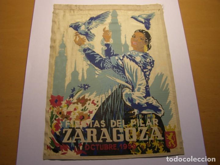 Bandierine di collezione: Banderin Fiestas del Pilar, Zaragoza, a&ntilde;o 1959.
