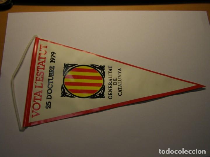 Banderines de colecci&oacute;n: Banderin vota l'Estatut, Generalitat de Catalunya, a&ntilde;o 1979.