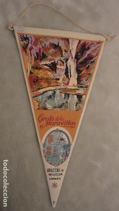 Banderines de colecci&oacute;n: ANTIGUO BANDERIN GRUTA DE LAS MARAVILLAS ARACENA HUELVA A&Ntilde;OS 50,60