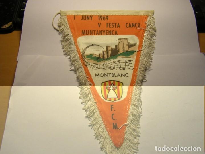 Banderines de colecci&oacute;n: Banderin V Festa can&ccedil;o muntanyenca, Montblanc, a&ntilde;o 1969.