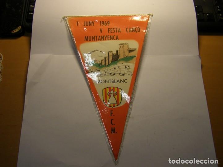 Banderines de colecci&oacute;n: Banderin V Festa can&ccedil;o muntanyenca, Montblanc, a&ntilde;o 1969. A.E.C.