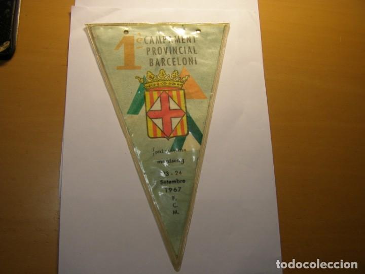 Banderines de colecci&oacute;n: Banderin I&ordm; Campament provincial barceloni, font Martina, Montseny, a&ntilde;o 1967. C.E. Gracia