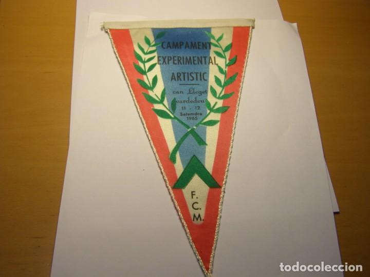 Banderines de colecci&oacute;n: Banderin Campament experimental art&iacute;stic, a&ntilde;o 1965, Can Lleget, Cardedeu. C.E. Gracia.