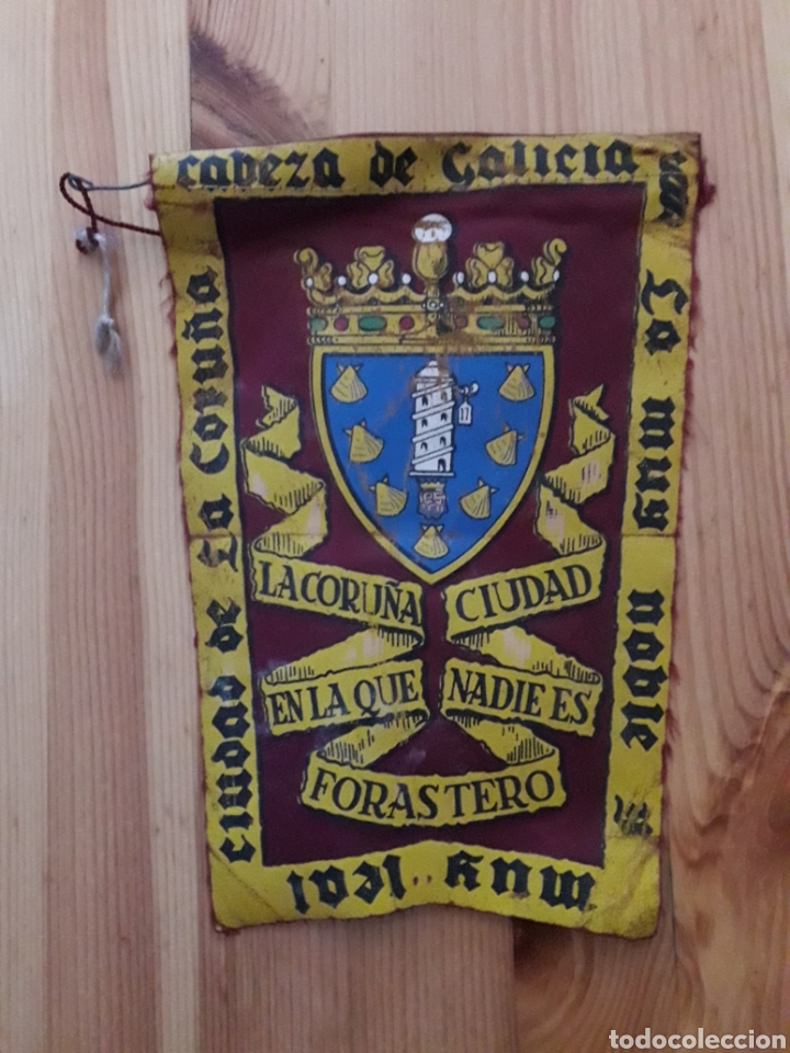 Galhardetes de cole&ccedil;&atilde;o: Banderin Coru&ntilde;a Cabeza de Galicia - Irupe