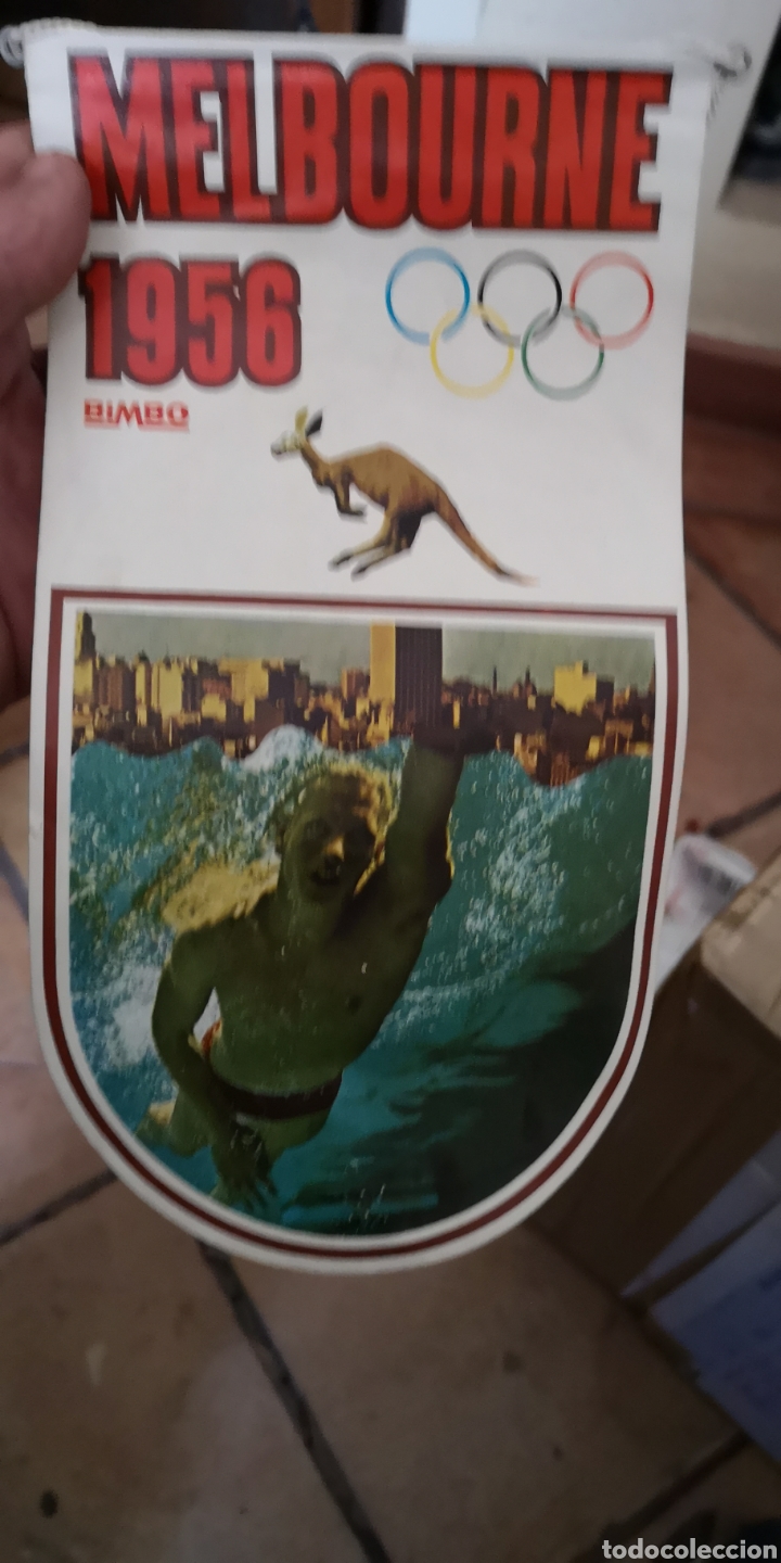 Galhardetes de cole&ccedil;&atilde;o: Bander&iacute;n de las Olimpiadas de Melbourne 1956 de la casa Bimbo