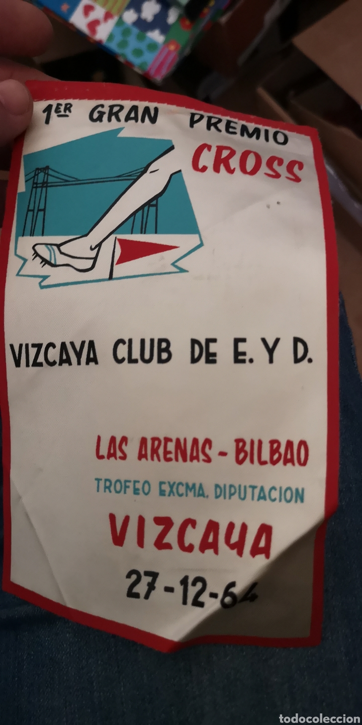 Banderines de colecci&oacute;n: Primer Gran Premio de cross Vizcaya club de Las Arenas Bilbao 1964