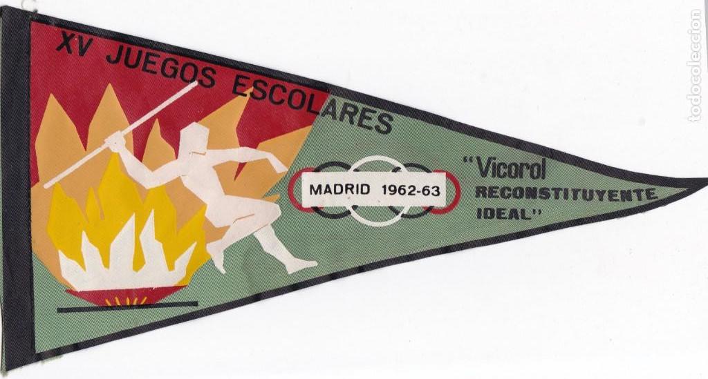 Bandierine di collezione: BANDERIN - MADRID 1962-63 - XV JUEGOS ESCOLARES