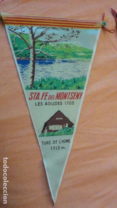 Fanions de collection: ANTIGUO BANDERIN STA FE DEL MONTSENY.LES AGUDES 1708.TUR&Oacute; DEL L'HOME