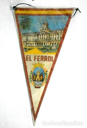 Banderines de colecci&oacute;n: BANDERIN EL FERROL, PALACIO  MUNICIPAL, SOBRE 1960 - BANDERIN-198