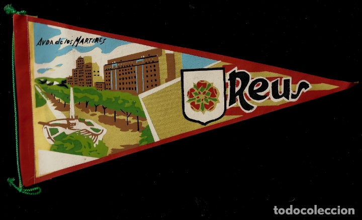 Galhardetes de cole&ccedil;&atilde;o: ANTIGUO BANDERIN - REUS - PLAZA DE LOS MARTIRES