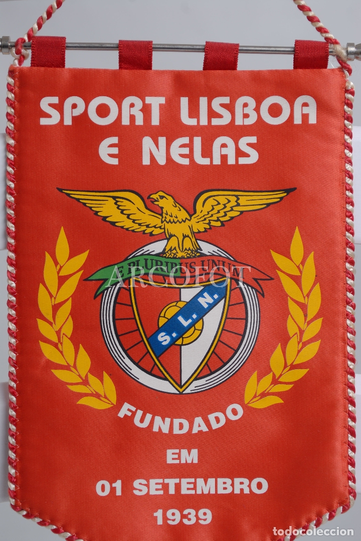 Banderines de colecci&oacute;n: 1 BANDER&Iacute;N - SPORT LISBOA E NELAS - FUNDADO EM 01 SETEMBRO 1939