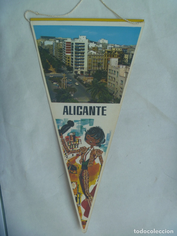 Galhardetes de cole&ccedil;&atilde;o: BANDERIN TURISTICO DE ALICANTE . A&Ntilde;OS 60