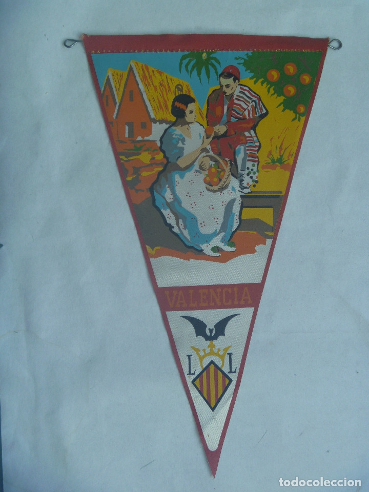 Galhardetes de cole&ccedil;&atilde;o: BANDERIN TURISTICO DE VALENCIA . A&Ntilde;OS 50