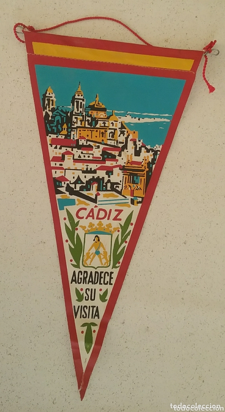 Sammlung von Wimpeln: C&Aacute;DIZ, agradece su visita. BANDER&Iacute;N.