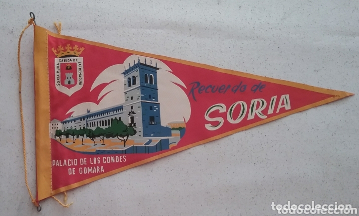 Sammlung von Wimpeln: Recuerdo de SORIA, Palacio de los Condes de Gomara, BANDER&Iacute;N.