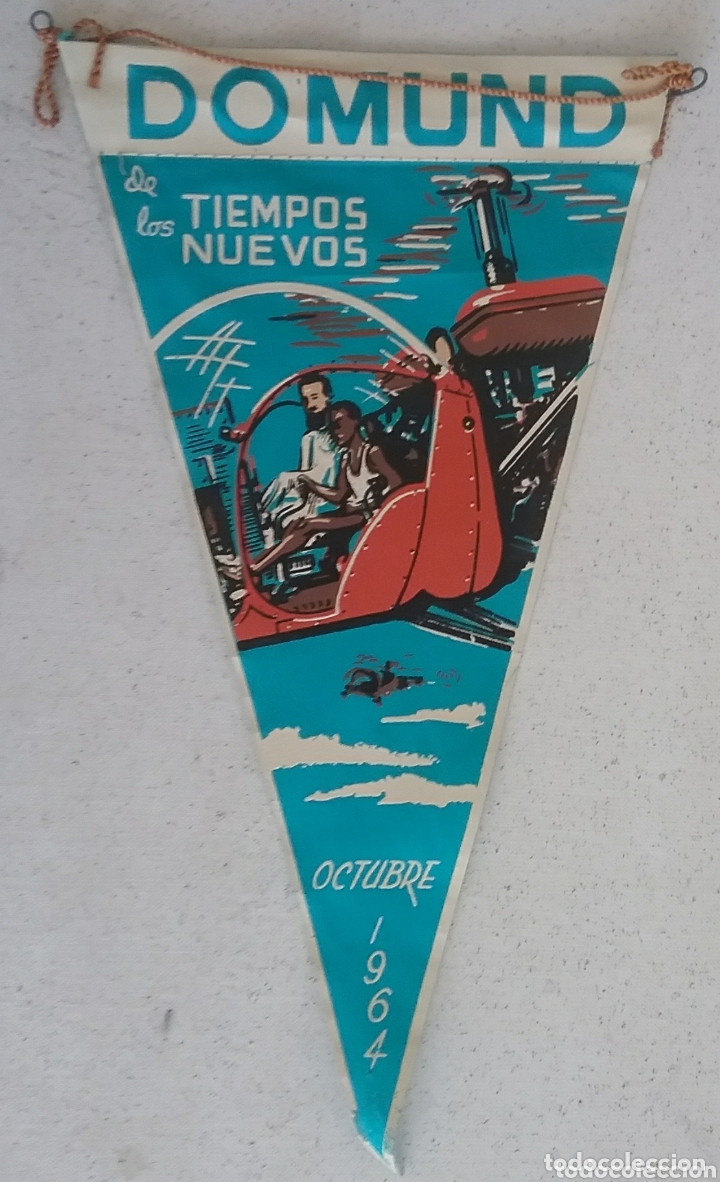 Sammlung von Wimpeln: DOMUND ,,de tiempos los nuevos,, octubre 1964, BANDER&Iacute;N.
