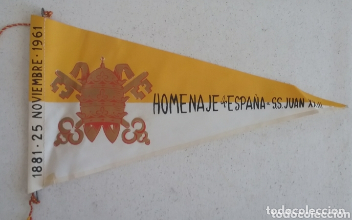 Sammlung von Wimpeln: Homenaje de Espa&ntilde;a a S.S. JUAN XXIII, nov. 1961, BANDER&Iacute;N.