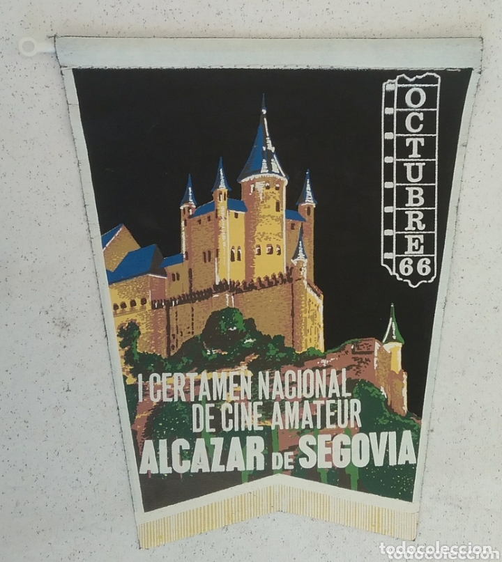 Sammlung von Wimpeln: I certamen Nacional de Cine AMATEUR, Alcazar de SEGOVIA, octubre 1966, BANDER&Iacute;N.