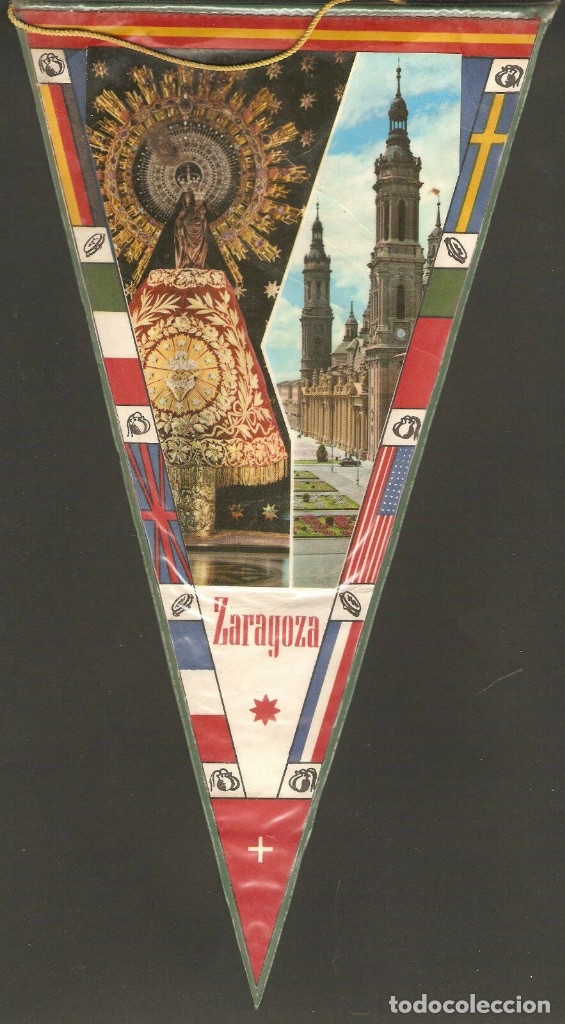 Sammlung von Wimpeln: BANDERIN ANTIGUO ZARAGOZA,TAMA&Ntilde;O 15 X 28