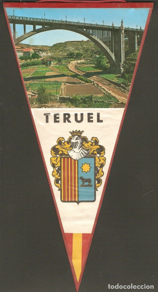 Sammlung von Wimpeln: BANDERIN ANTIGUO TERUEL,TAMA&Ntilde;O 15 X 29