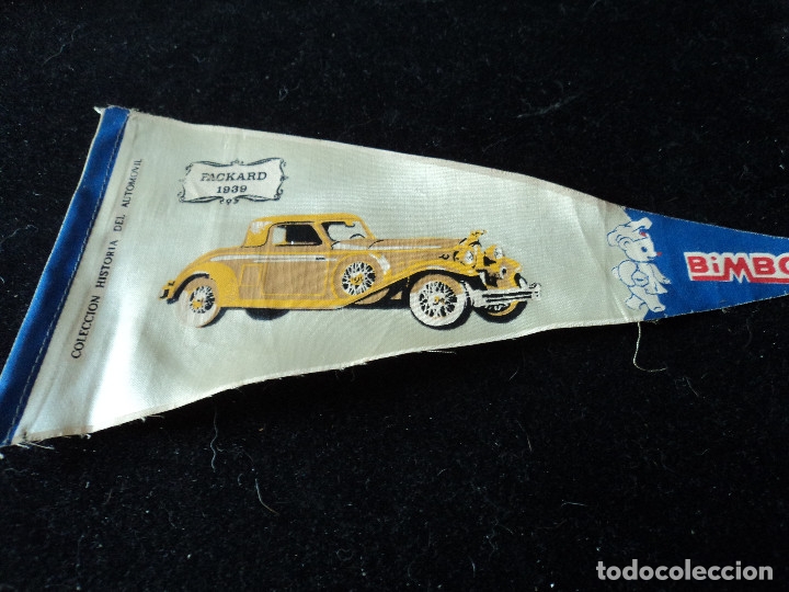 Sammlung von Wimpeln: COLECCION HISTORIA DEL AUTOMOVIL DE BIMBO PACKARD 1939 26 X 14 CM