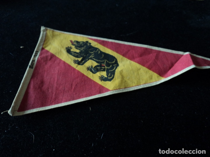 Galhardetes de cole&ccedil;&atilde;o: ANTIGUO BANDERIN TELA DE BERN 26 x 13 cm