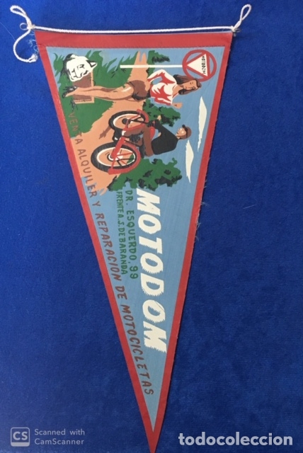 Bandierine di collezione: Bander&iacute;n Motodom : Venta, Alquiler y Reparaci&oacute;n Motocicletas. ( Frente a S. de Baranda )27,5 X 14,5