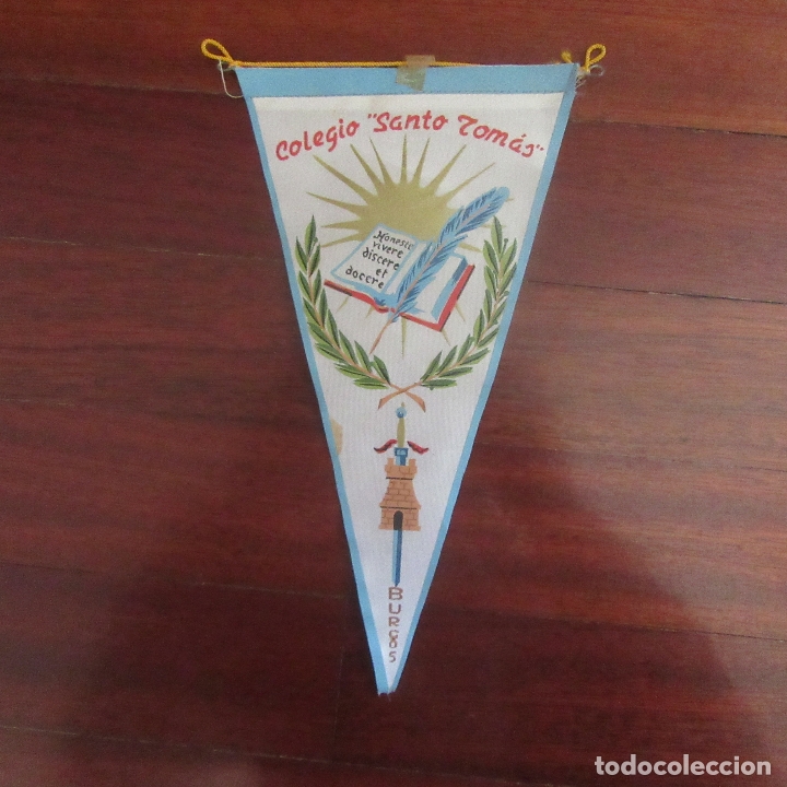 Fanions de collection: antiguo banderin falangista colegio santo tomas